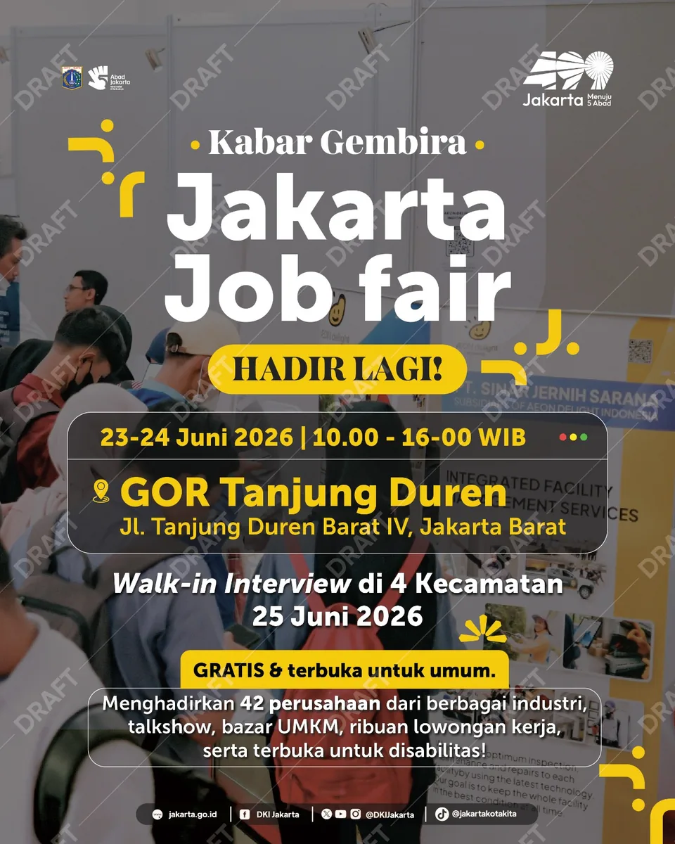 Job Fair Kabupaten Dompu 2026 (Suku Dinas TKTE Wilayah Kabupaten Dompu Barat) : 23-24 Juni 2026